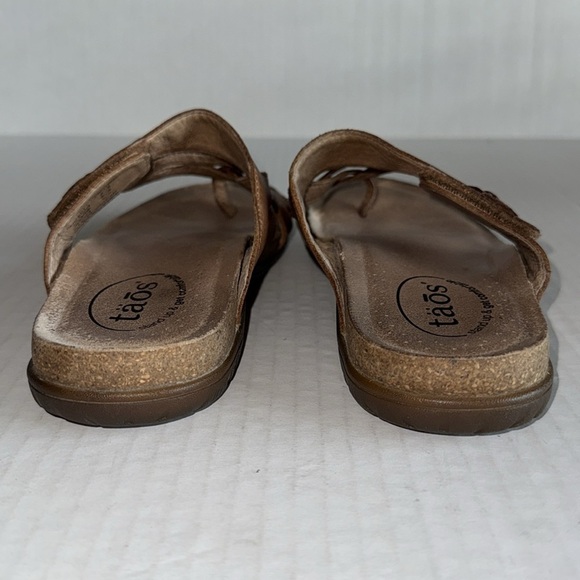 Taos Tan Leather Perfect Flip Flip Sandals - Picture 9 of 12